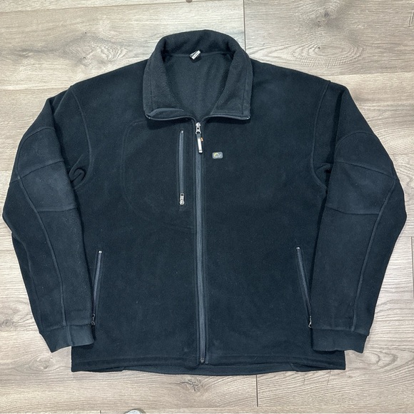 Vintage Lowe Alpine Polartec Fleece Jacket Technical Black Full Zip Mens Size XL - Picture 2 of 8